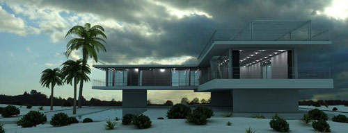 C4D-Kurs - Ergebnisse aus dem Cinema 4D-Kurs - Aussenraumvisualisierung - Ergebnis aus dem Einf�hrungskurs Architekturvisualisierung mit Cinema 4D 