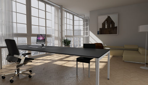 Kurs Cinema 4D - Ergebnisse aus dem Cinema 4D-Kurs - Innenraumvisualisierung - Ergebnis aus dem Einf�hrungskurs Architekturvisualisierung mit Cinema 4D 