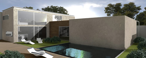 3D-Schulung - Ergebnisse aus dem Cinema 4D-Kurs - Aussenraum mit HDRI - Ergebnis aus dem Einf�hrungskurs Architekturvisualisierung mit Cinema 4D  