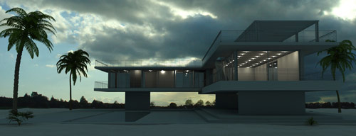 3D-Schulung - Ergebnisse aus dem Cinema 4D-Kurs - Aussenraum - Ergebnis aus dem Einf�hrungskurs Architekturvisualisierung mit Cinema 4D  